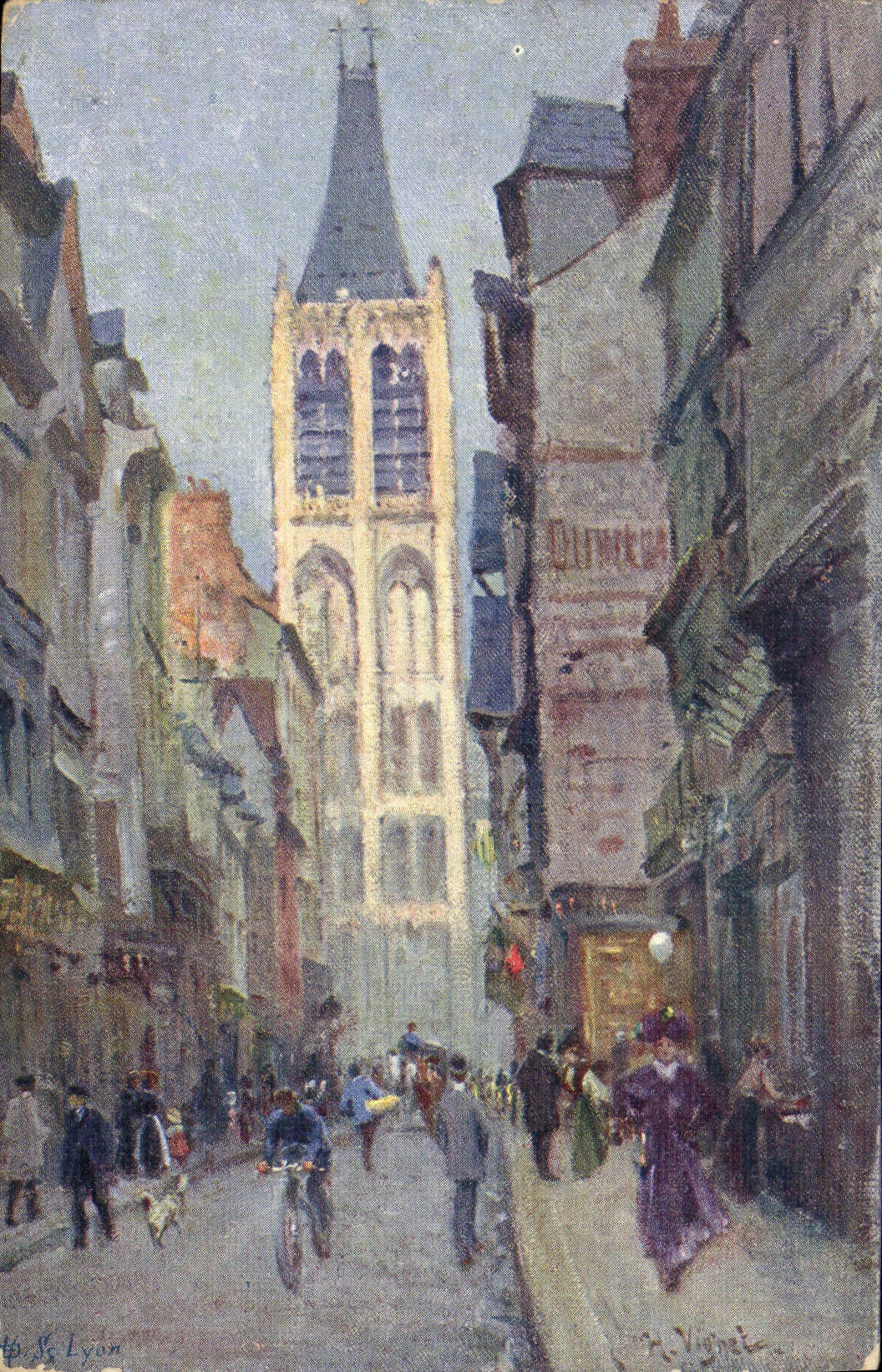 CPA Rouen Rue De la Grosse Horloge