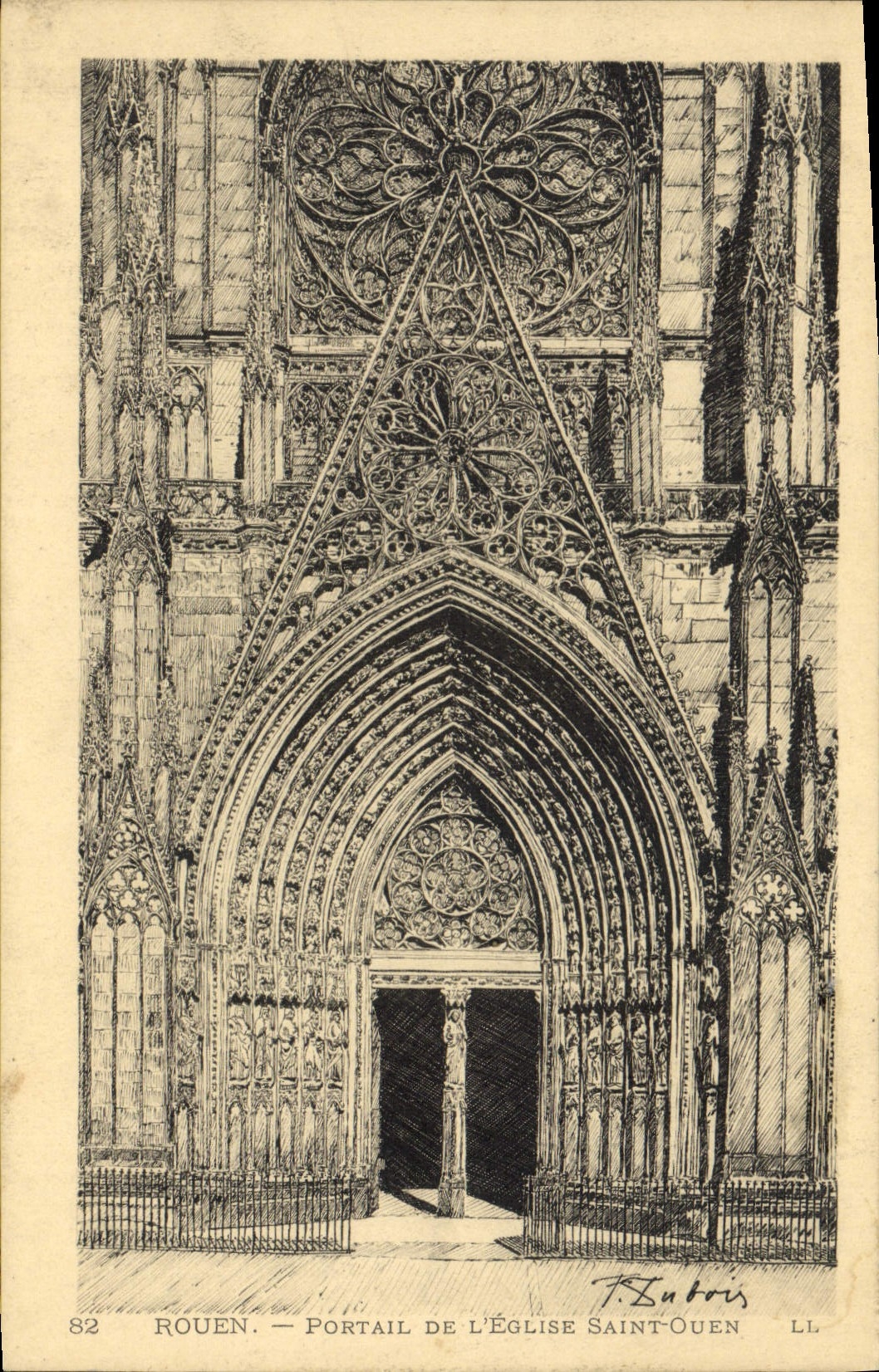 CPA Rouen Portail De L'Eglise Saint Ouen