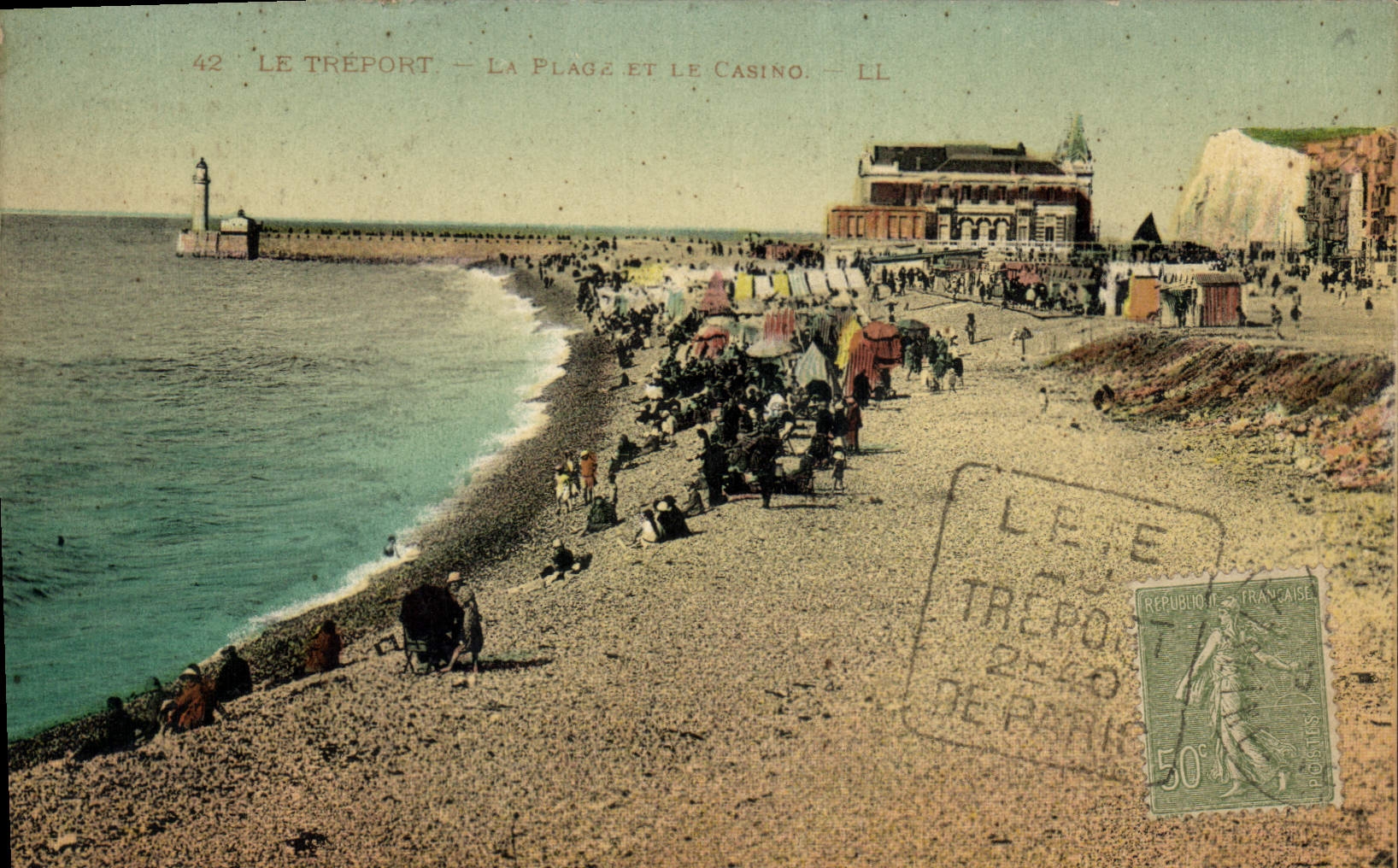 CPA Le Treport La Plage Et Le Casino