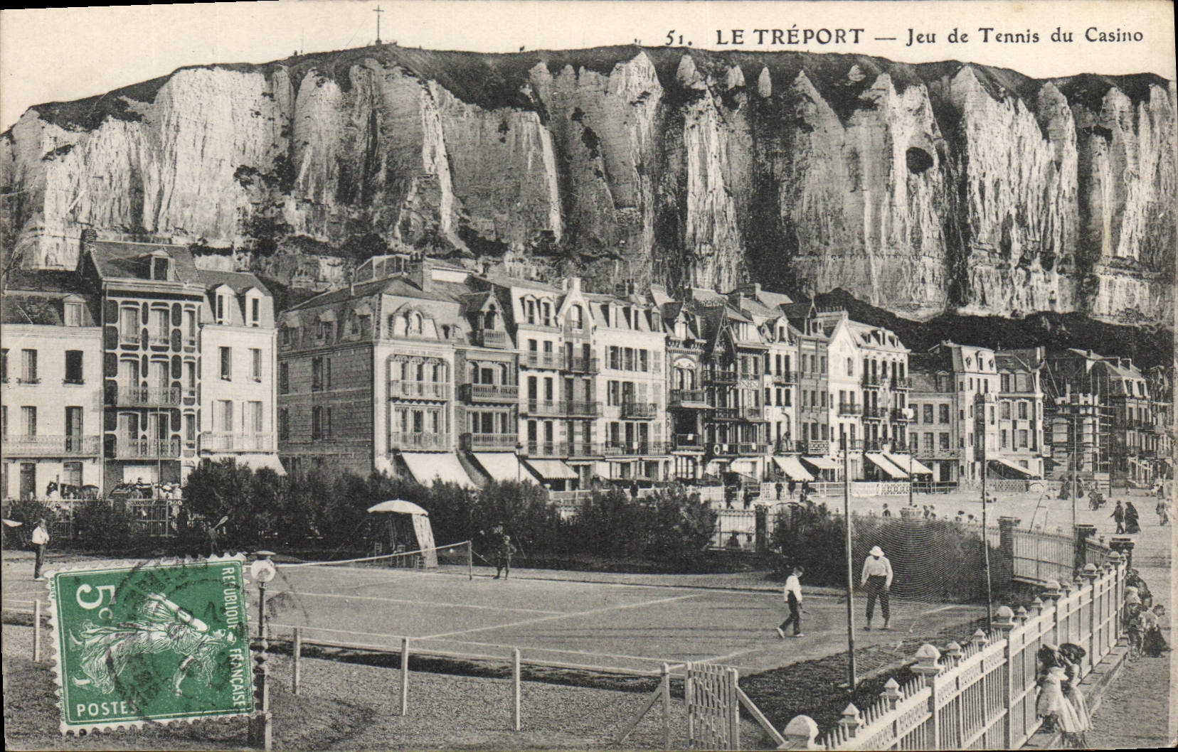 CPA Le Treport Jeu De Tennis Du Casino