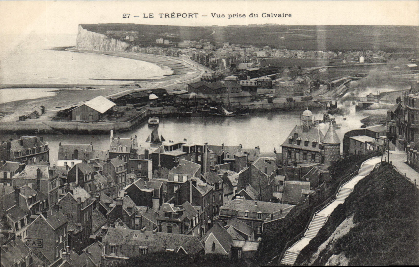 CPA Le Treport Vue Prise Du Calvaire