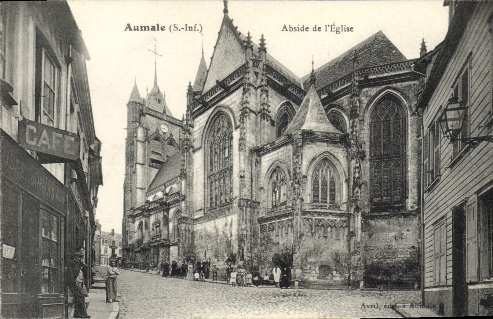 CPA Aumale Abside De I'Eglise
