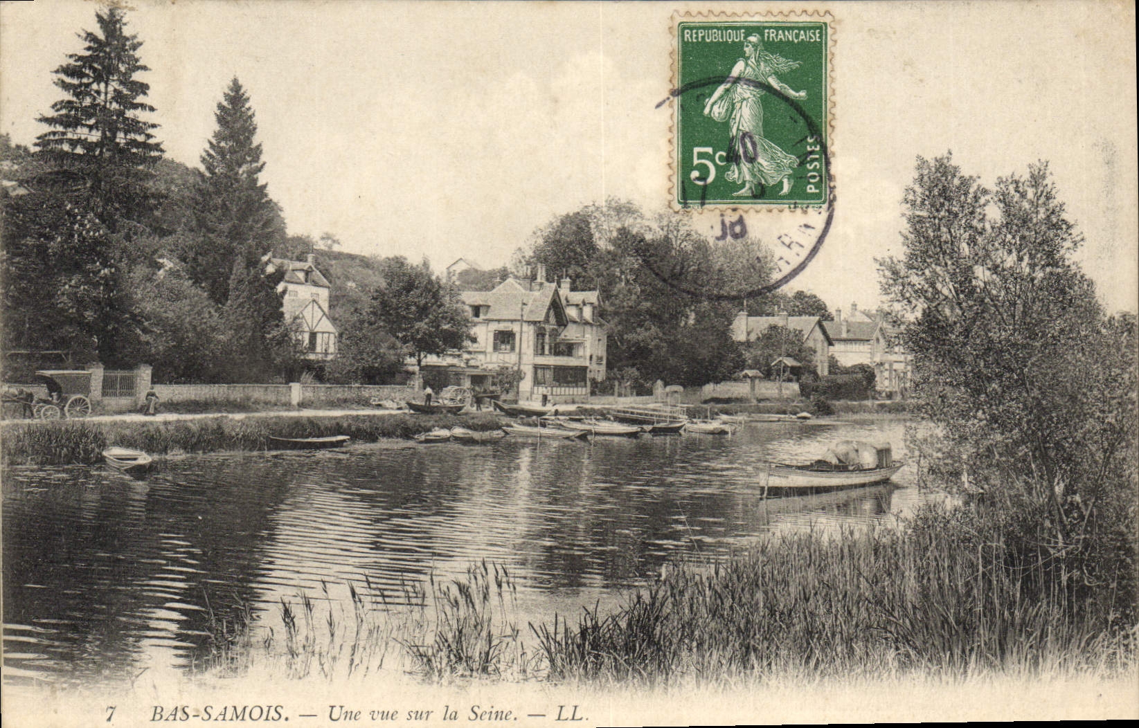 CPA Bas Samois Une Vue Sur La Seine