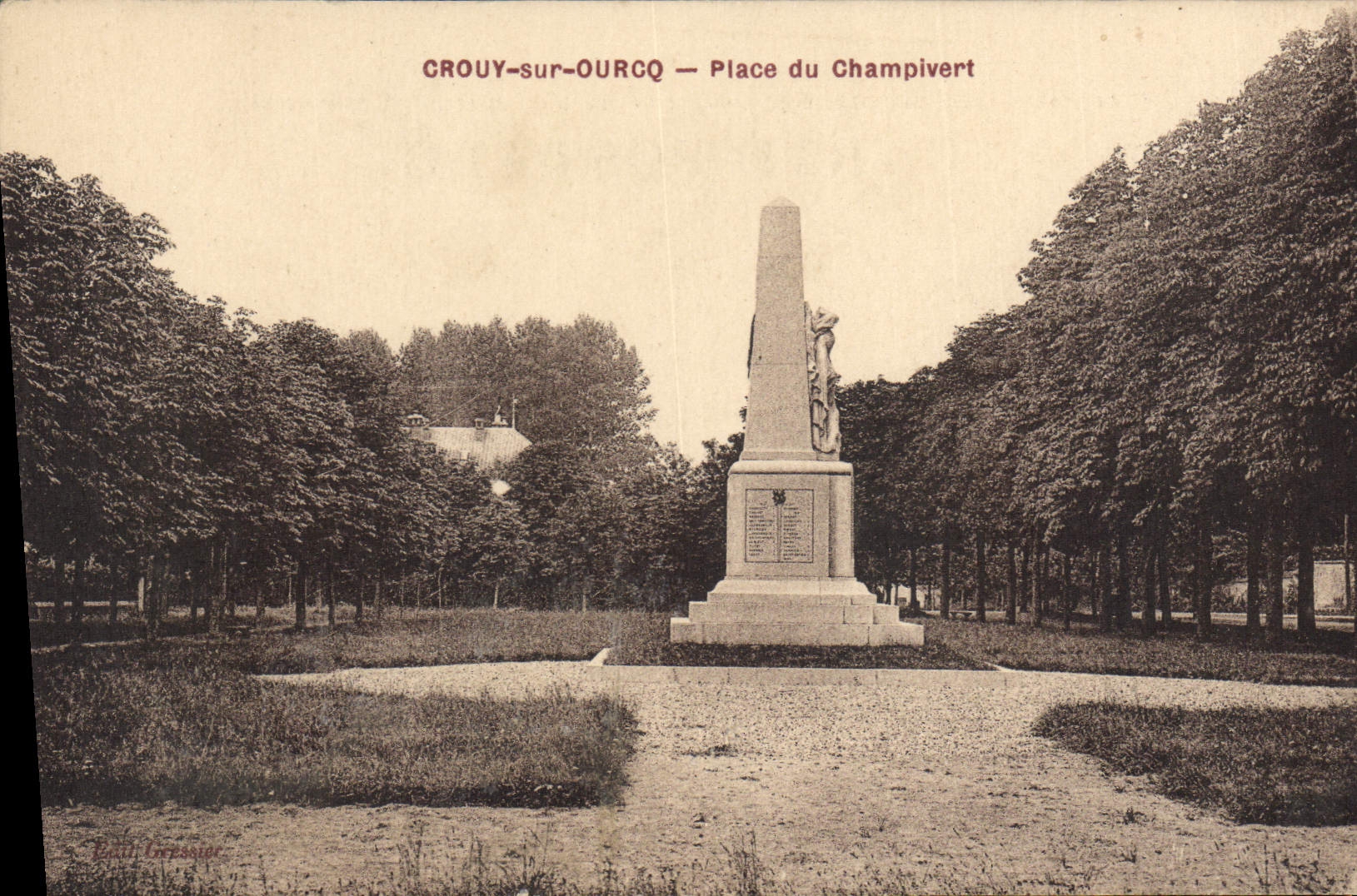 CPA Crouy Sur Ourcq Place Du Champivert