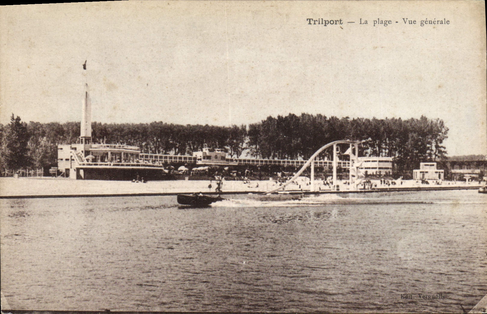 CPA Trilport La Plage Vue Generale