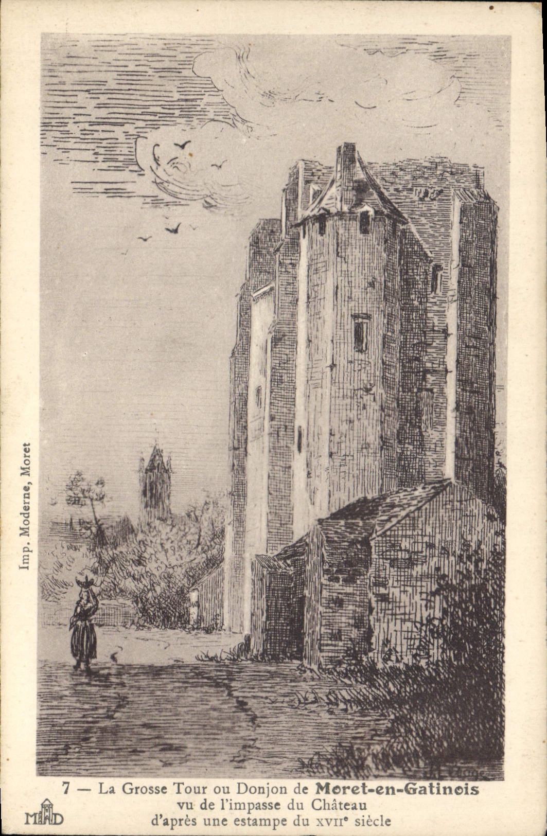 CPA La Grosse Tour Ou Donjon De Moret En Gatinois