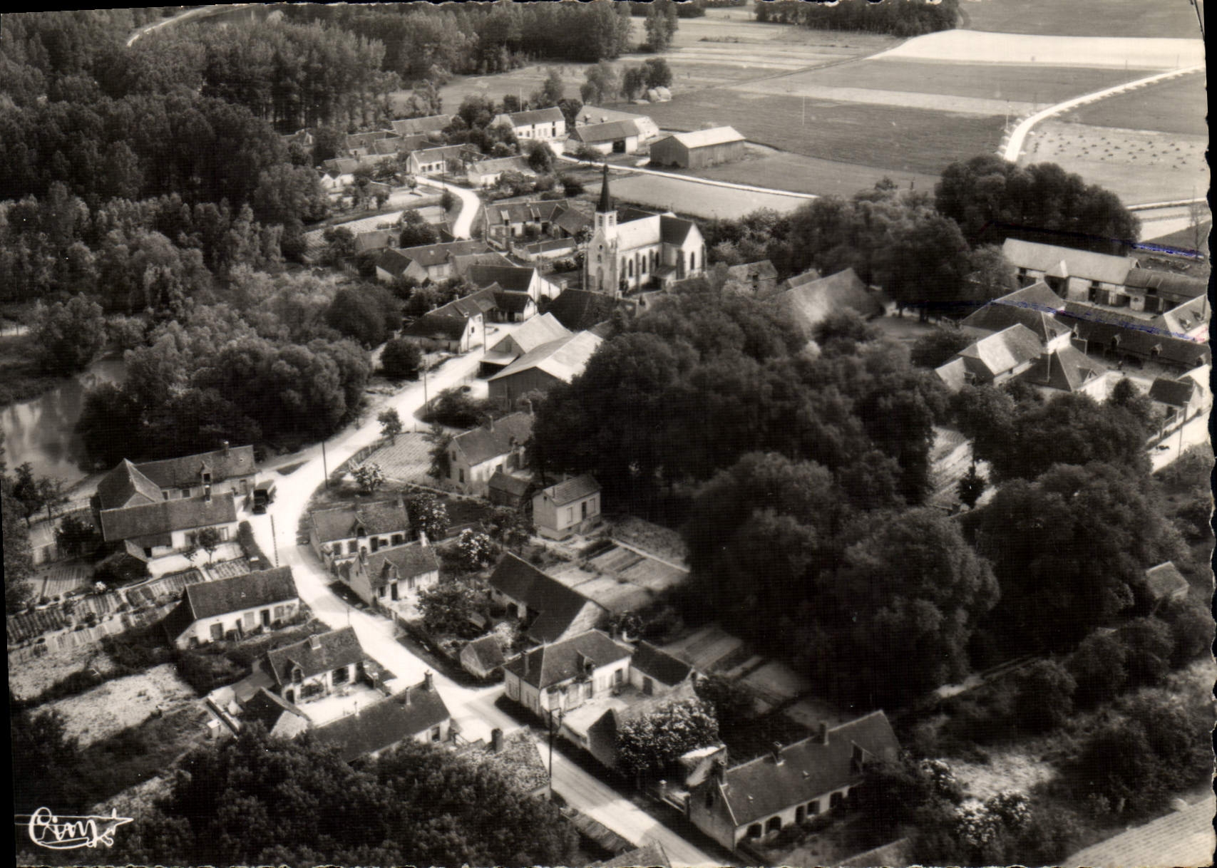 CPSM Grisy Sur Seine Vue Generale Aerienne