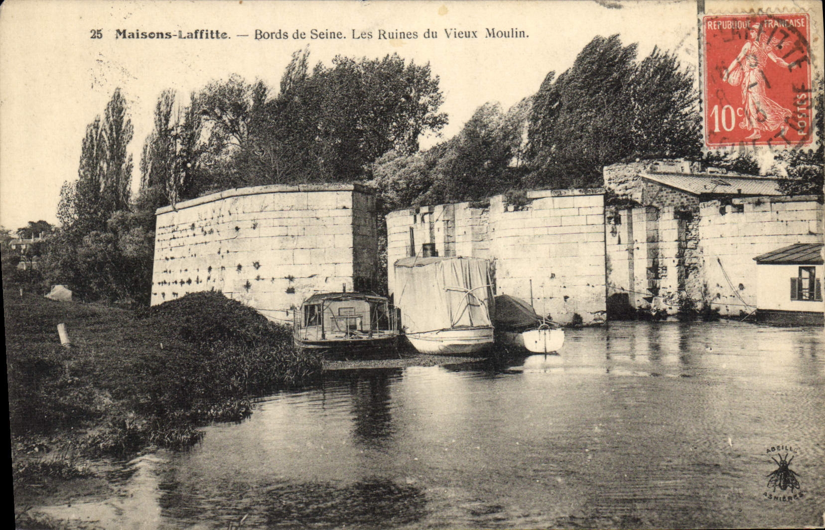 CPA Maisons Laffitte Bords De Seine Les Ruines Du vieux moulin