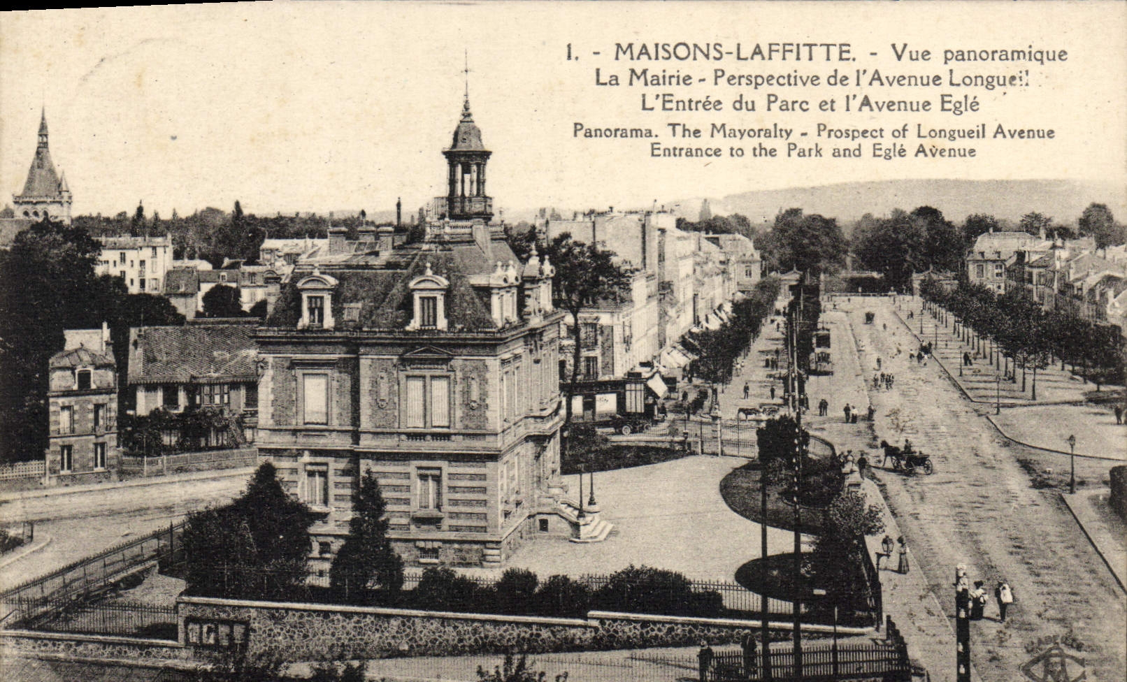 CPA Maisons Laffitte Vue Generale La Mairie Perspective