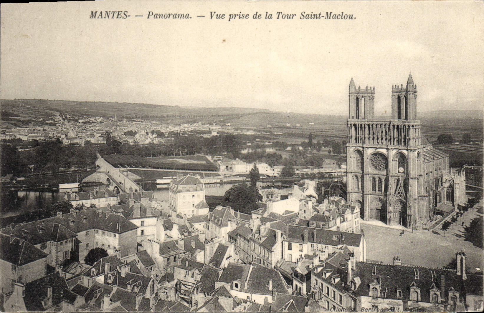CPA Mantes Panorama Vue Prise De La Tour Saint Maclou