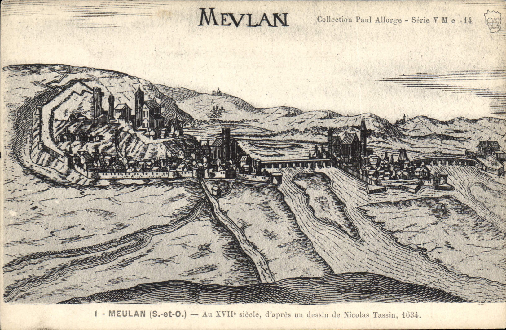 CPA Meulan D'Apres Un Dessin De Nicolas Tassin 1634