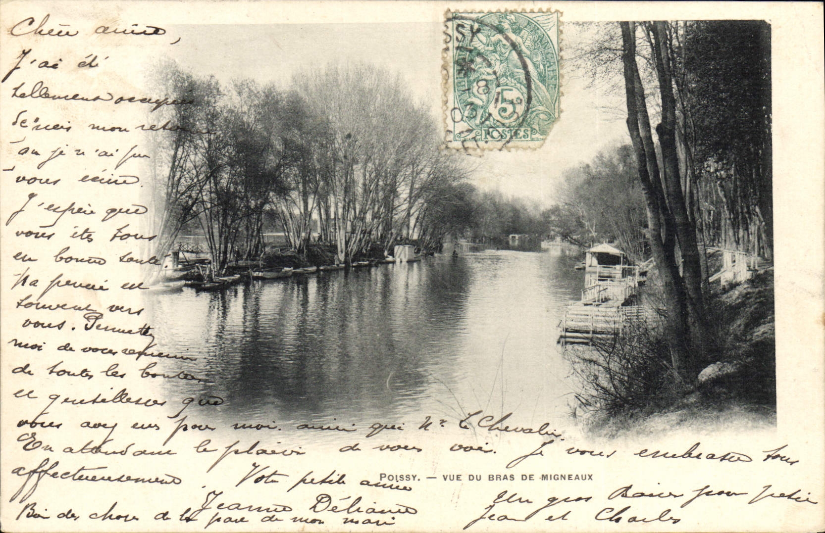 CPA Poissy Vue Du Bras De Migneaux