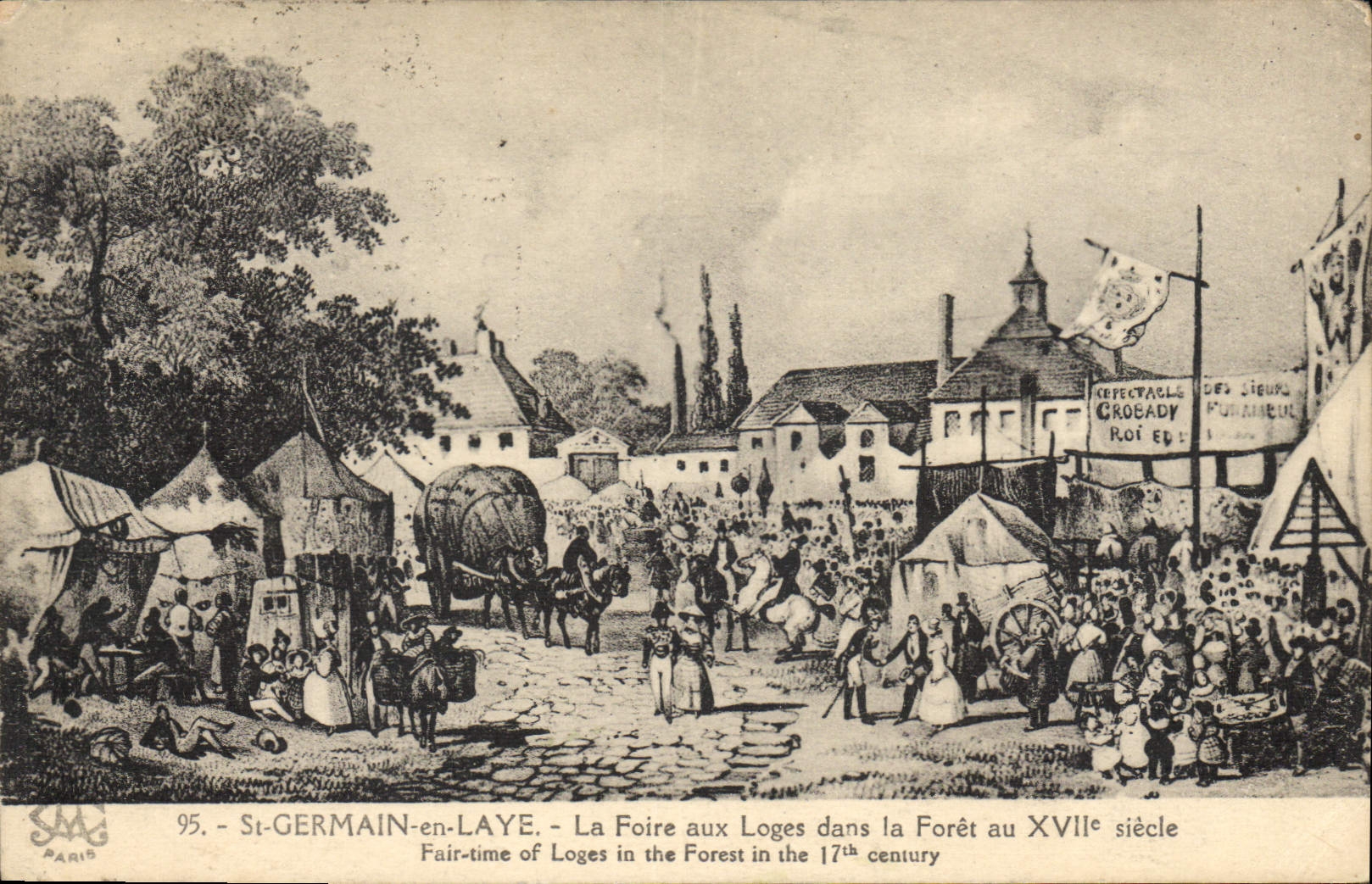 CPA St Germain En Laye La Foire Aux Loges Dans La Foret au XVIIème siècle