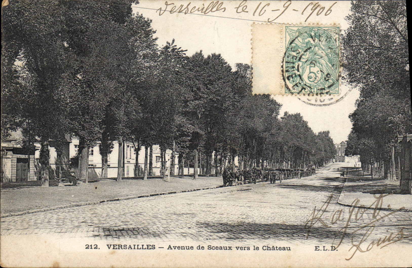 CPA Versailles Avenue De Sceaux Vers Le Chateau