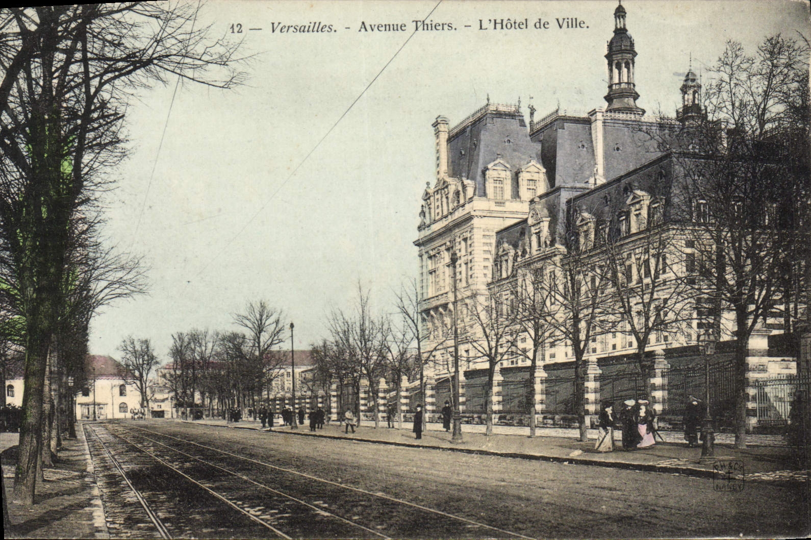 CPA Versailles Avenue Thiers L'Hotel De Ville