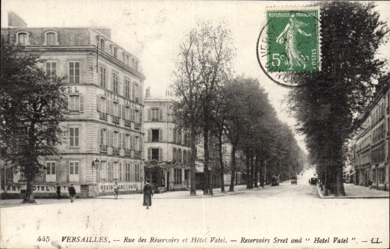 CPA Versailles Rue Des Reservoirs Et Hotel Vatel
