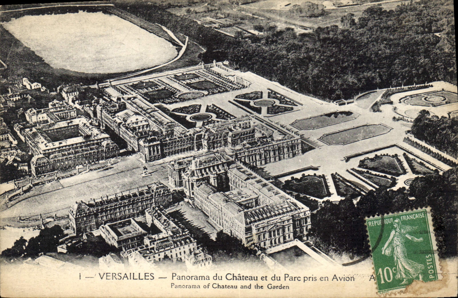 CPA Versailles Panorama Du Chateau Et Du Parc Parc