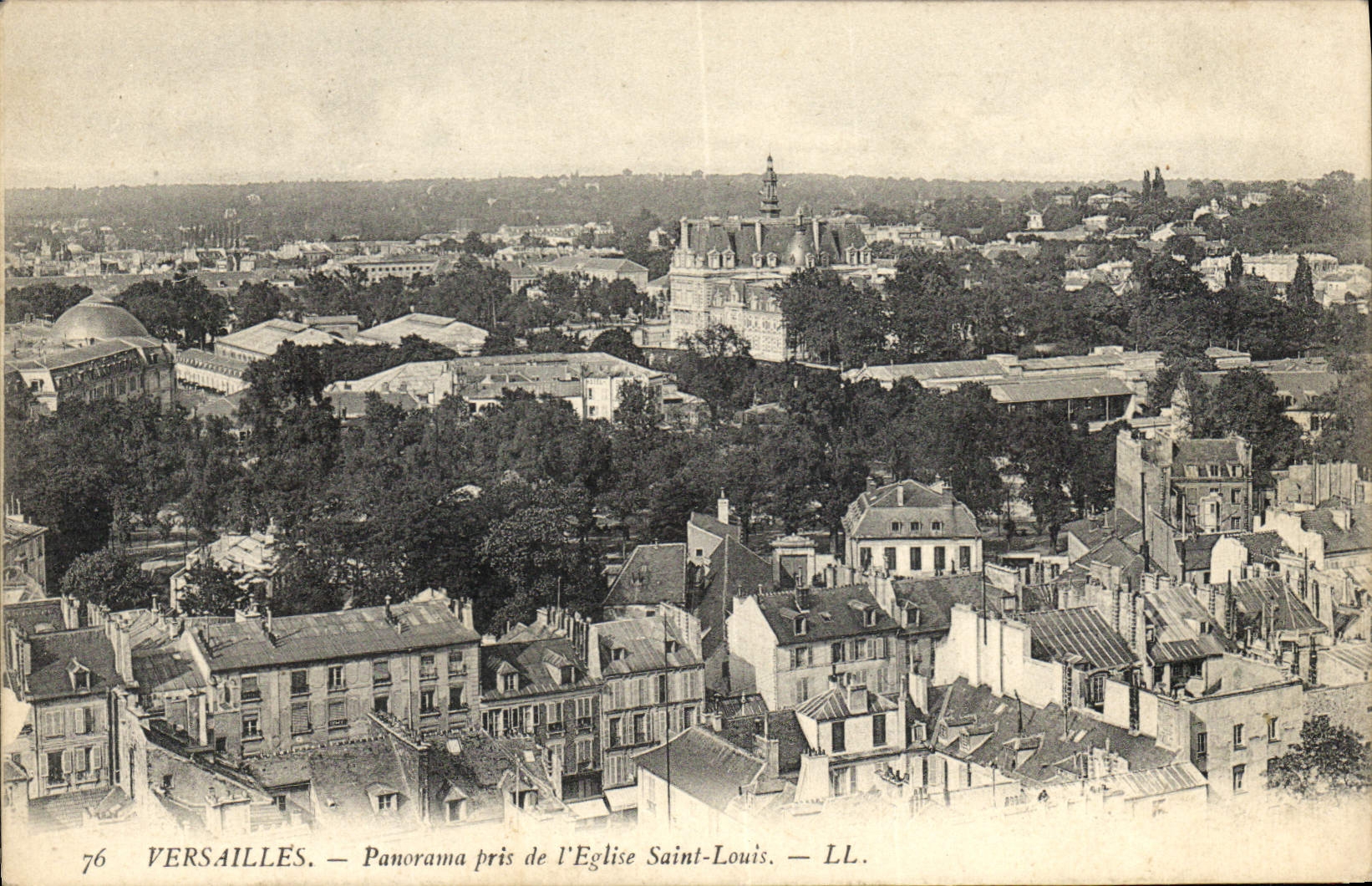 CPA Versailles Panorama Pris De I'Eglise Saint Louis