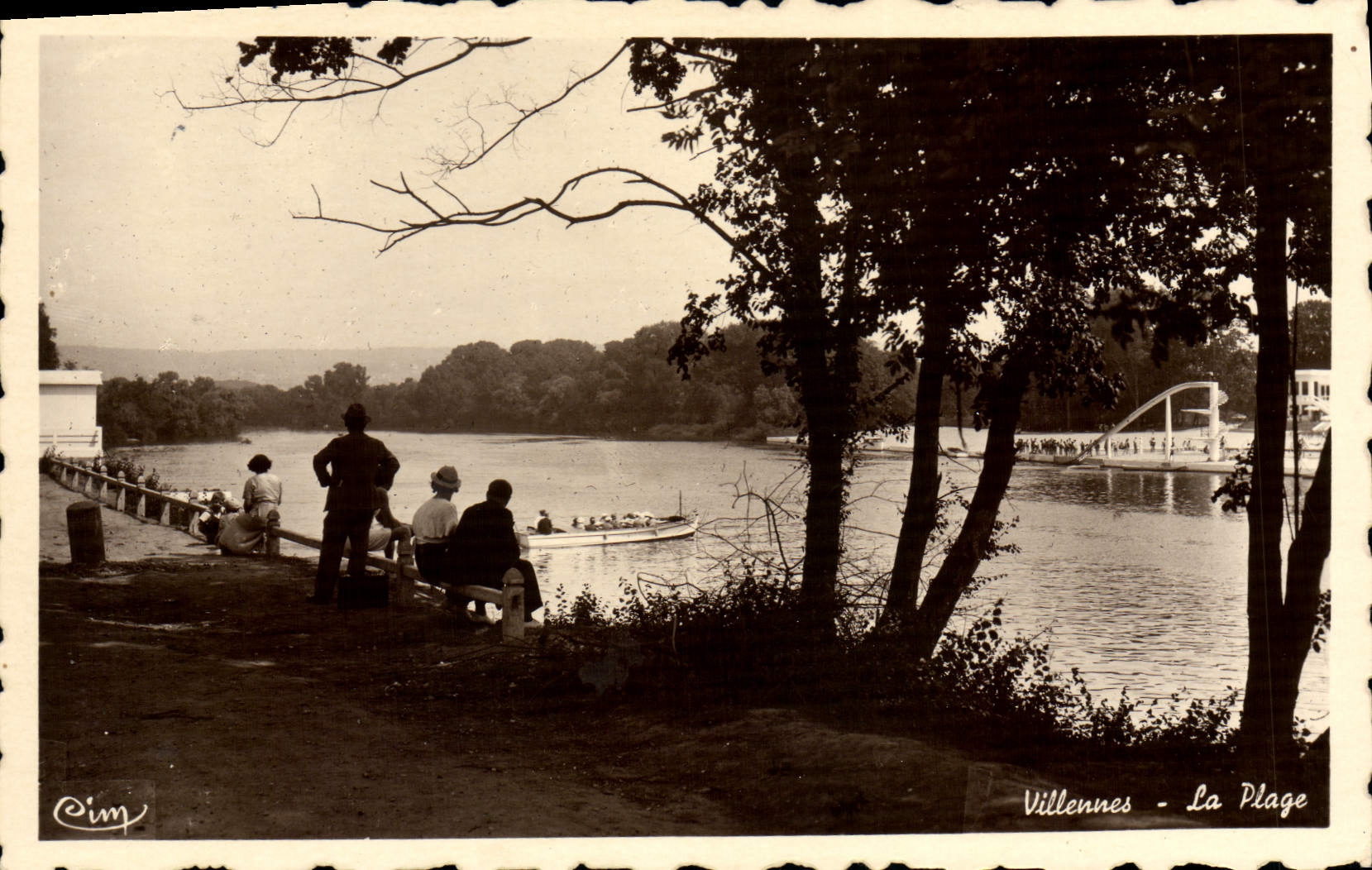 CPA Villennes La Plage