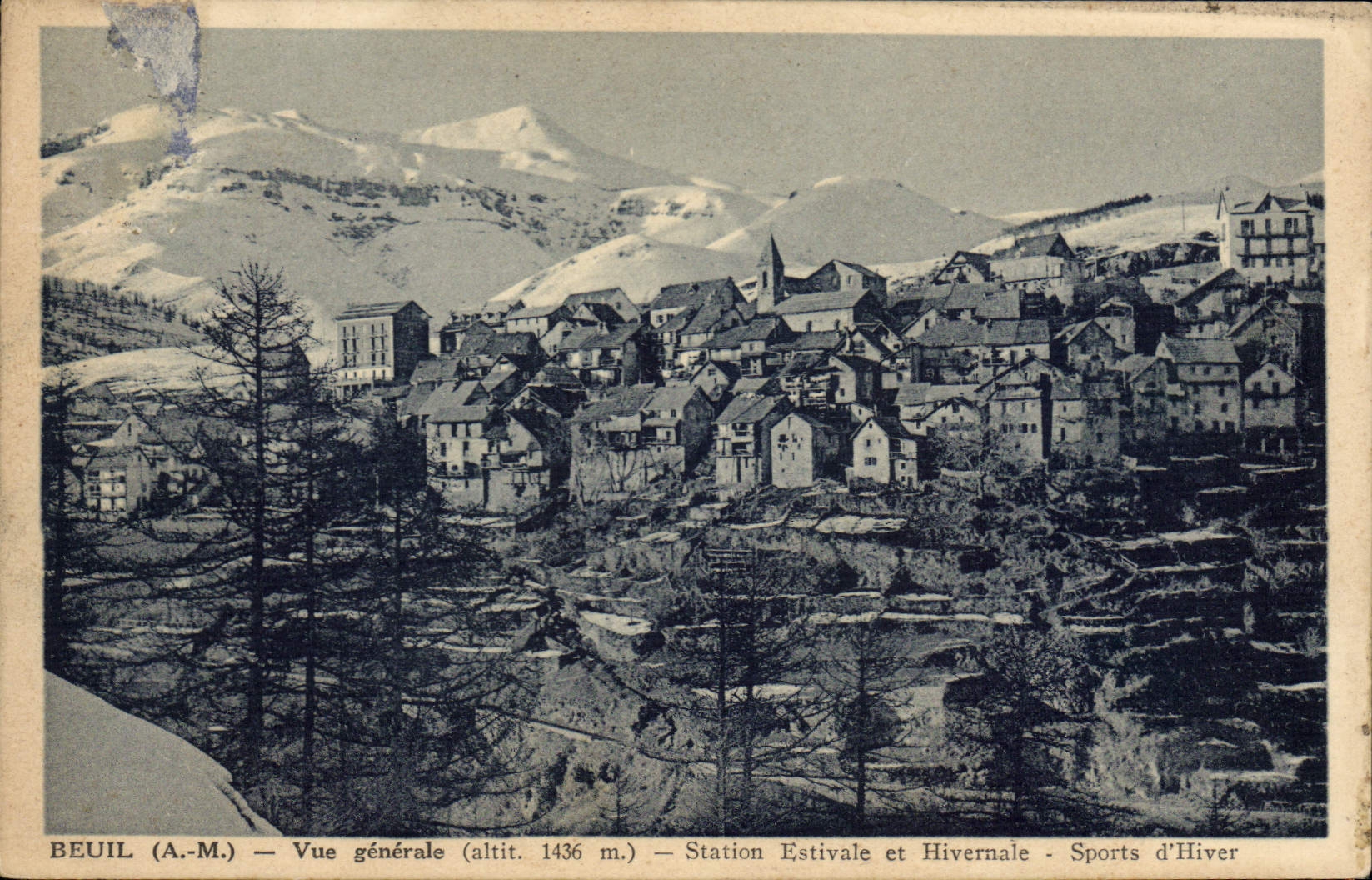 CPA Beuil Vue Generale Station Estivale Sports D'Hiver