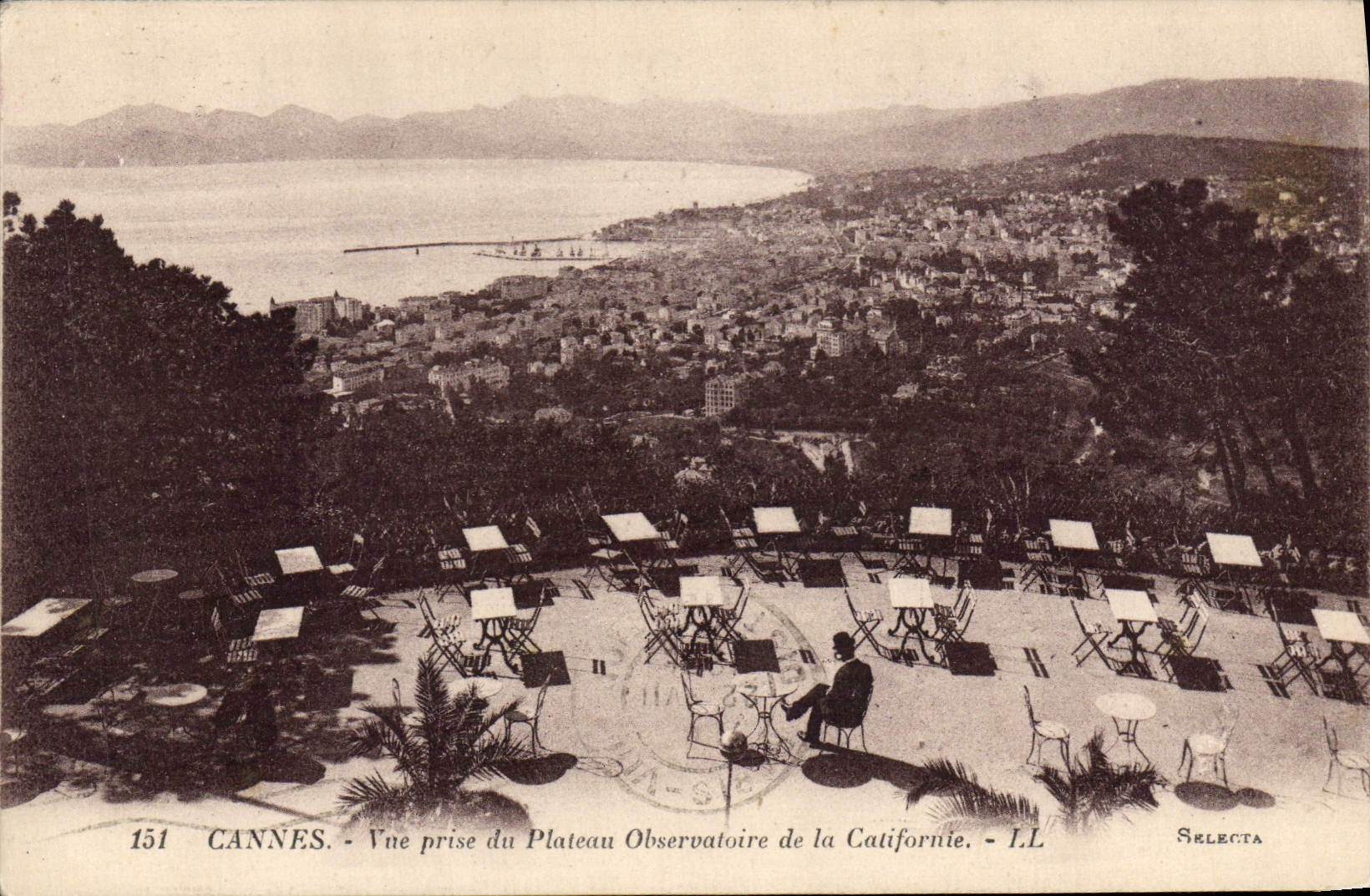 CPA Cannes Vue Prise Du Plateau Observatoire De La Californie