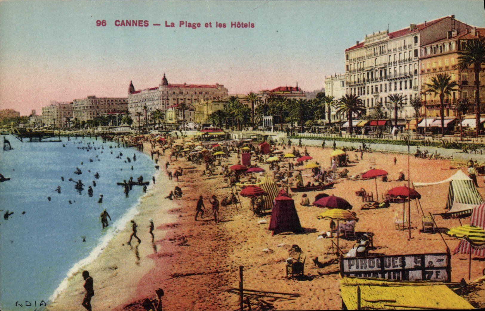 CPA Cannes La Plage Et Les Hotels