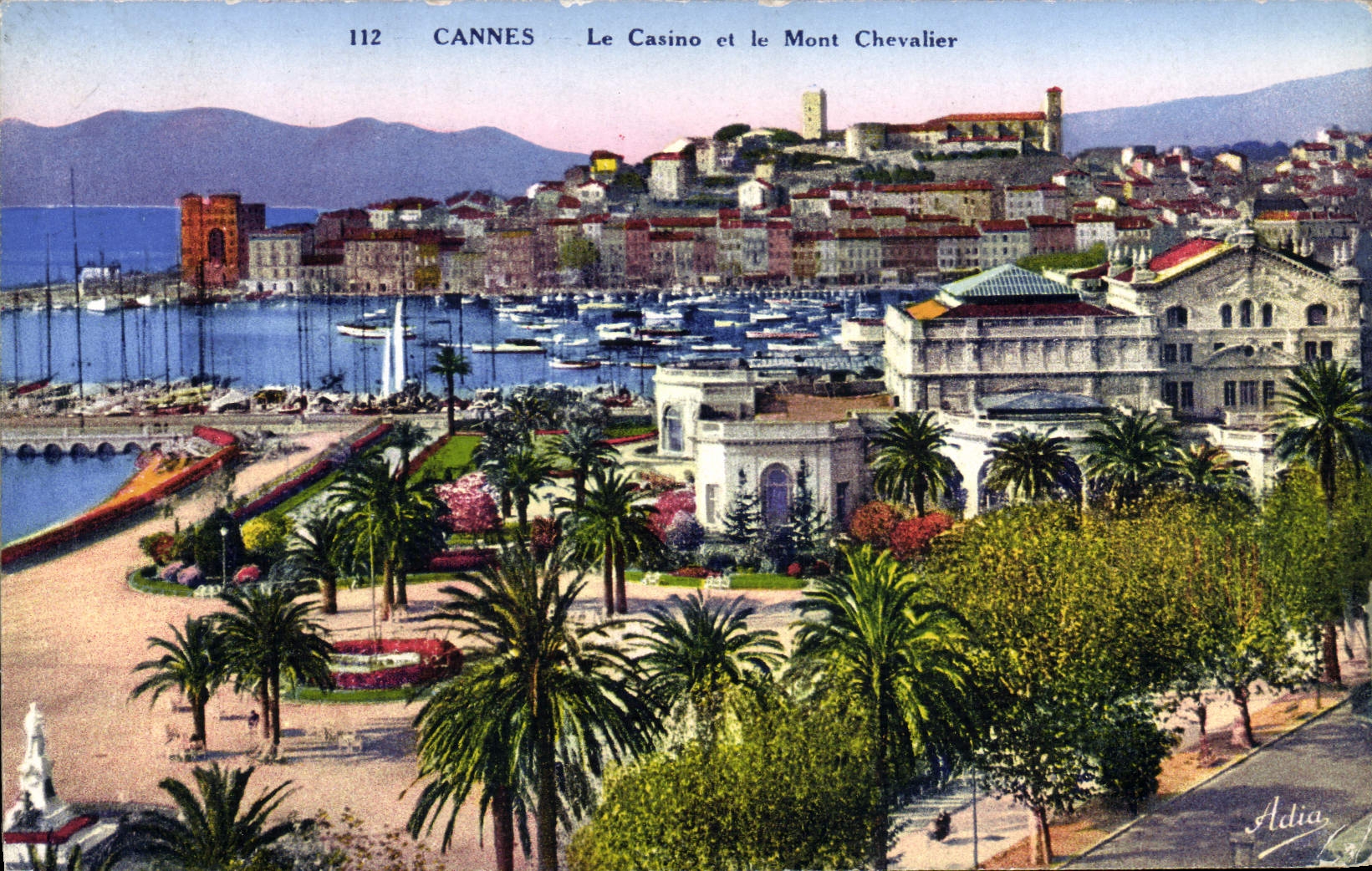 CPA Cannes Le Casino Et Le Mont Chevalier