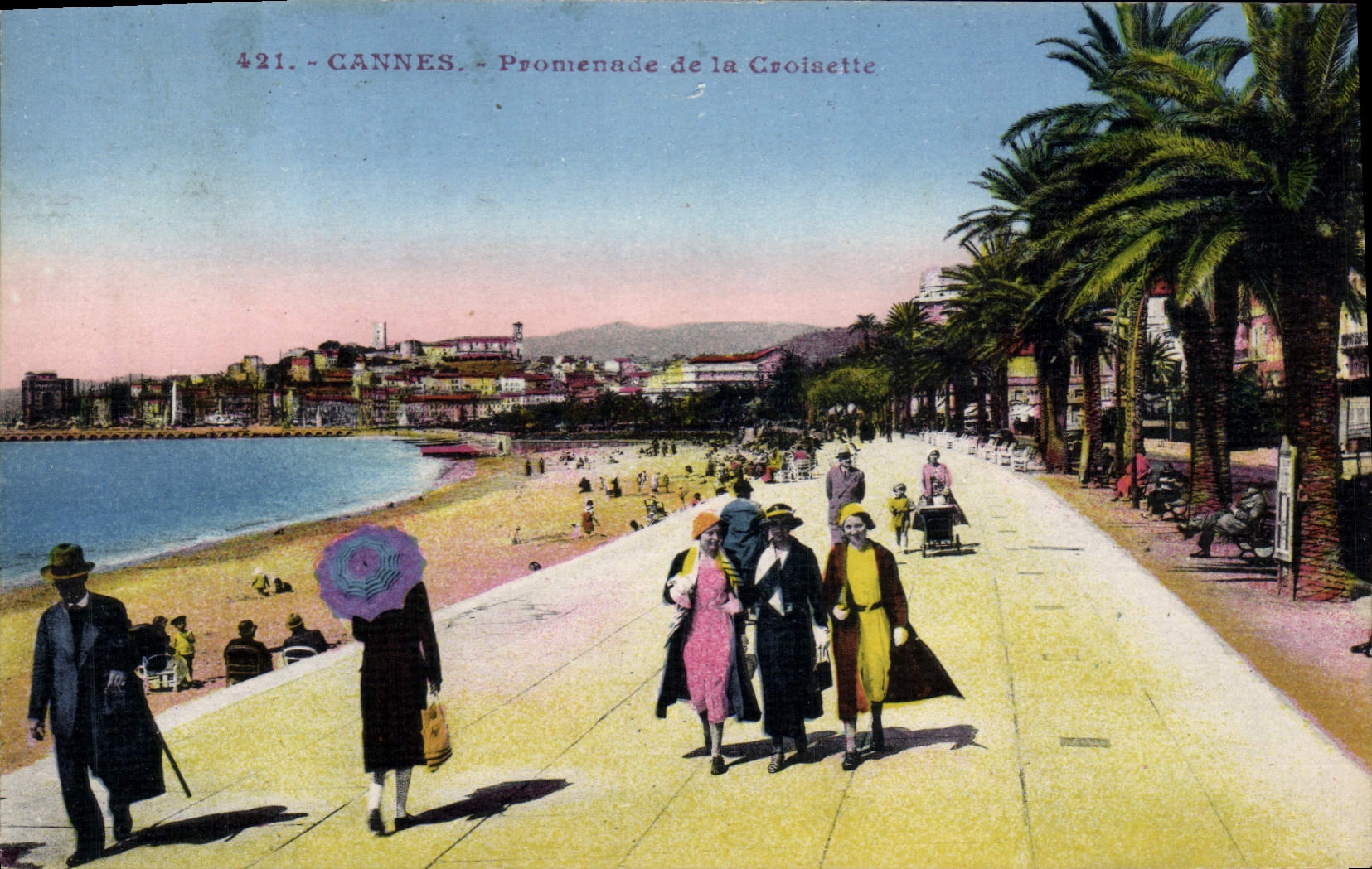 CPA Cannes Promenade De La Groisette