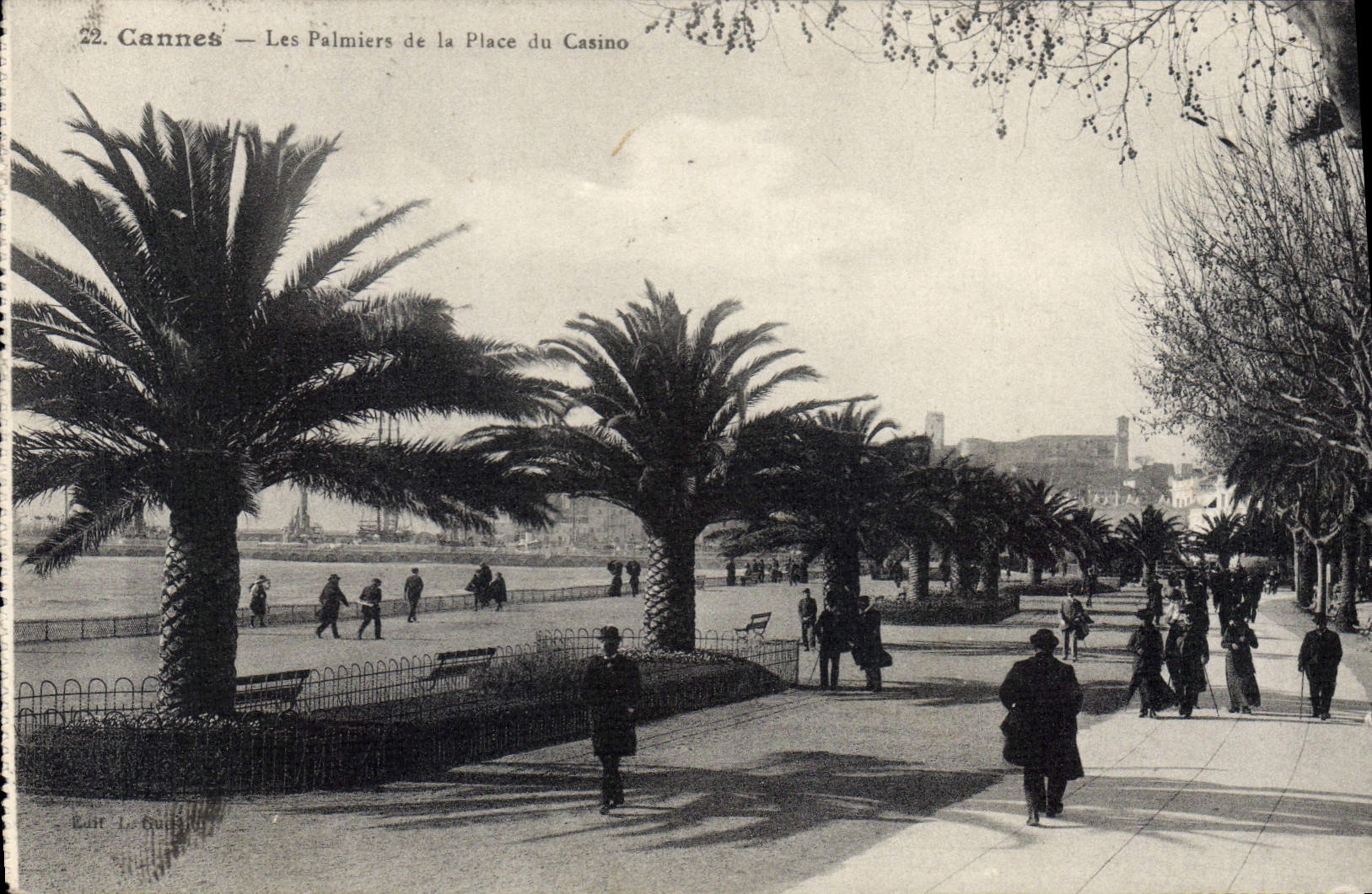 CPA Cannes Les Palmiers De La Place Du Casino