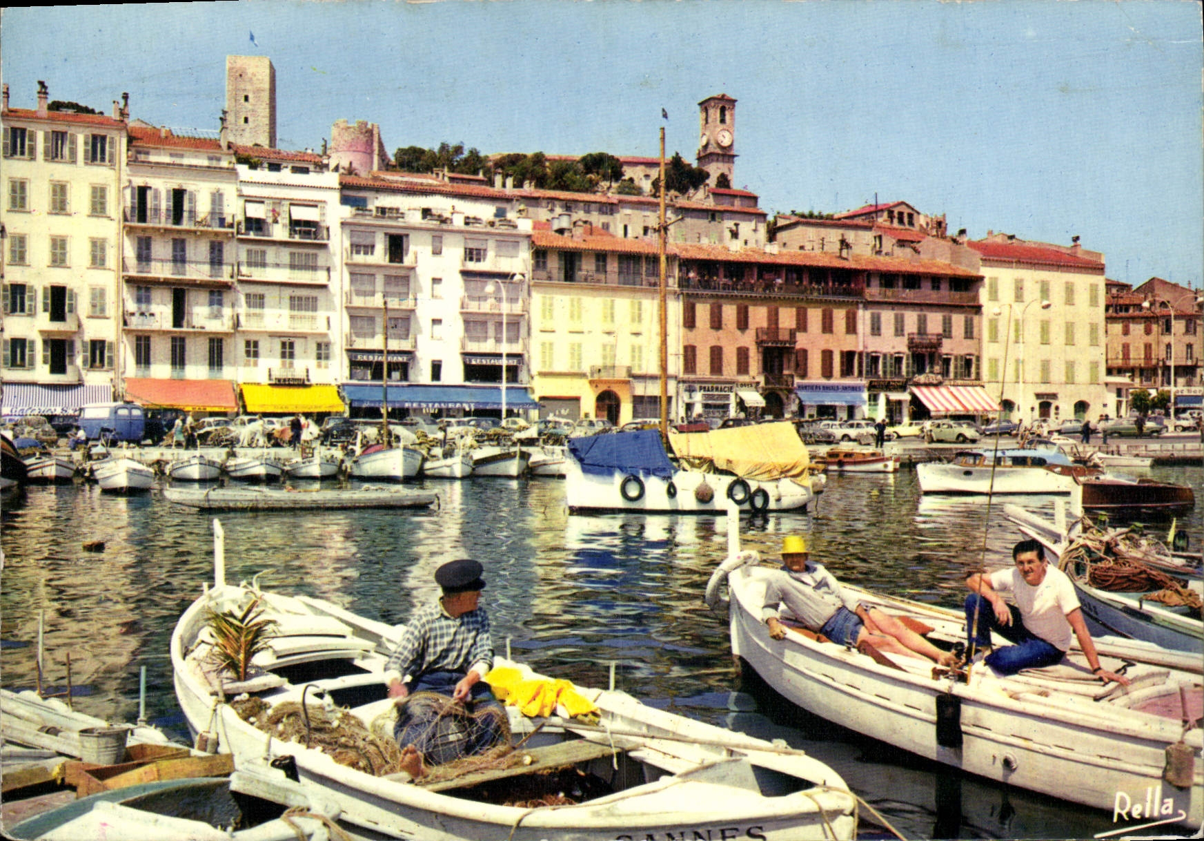 CPSM Cannes Le Quai Saint Pierre La Tour Et I'Horloge