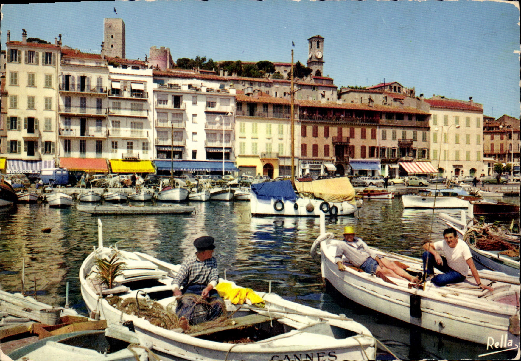 CPSM Cannes Le Quai Saint Pierre La tour Et I'Horloge