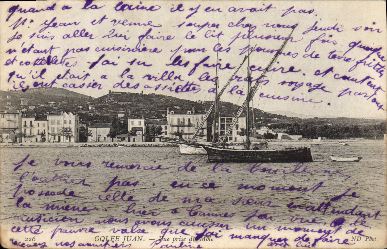 CPA Golfe Juan Vue Prise Du Mole