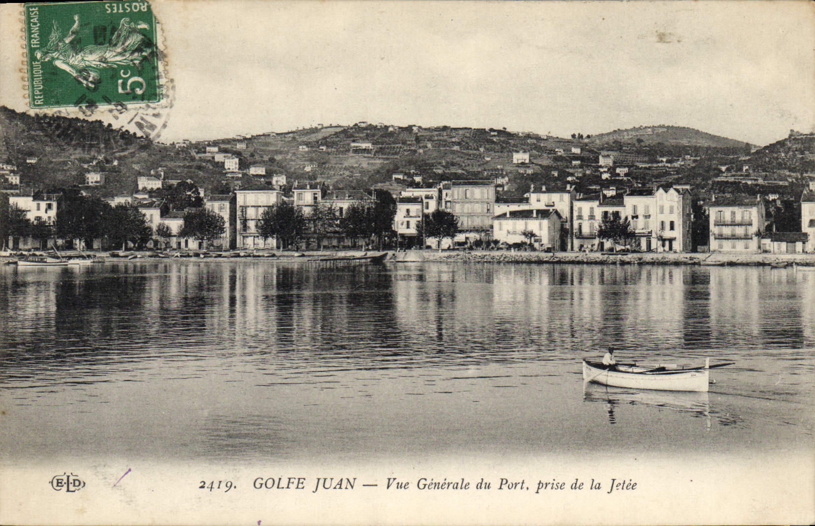 CPA Golfe Juan Vue Generale Du Port Prise De la Jetee