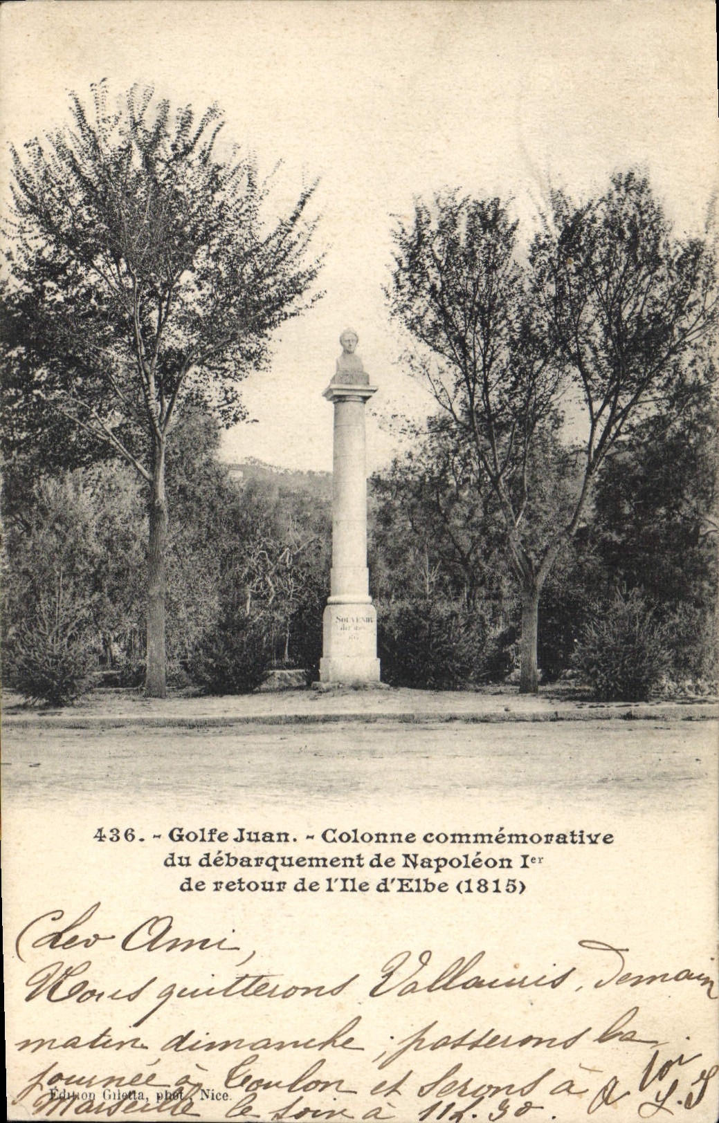 CPA Golfe Juan Colonne Commemorative Du Debarquement De Napoleon 1er