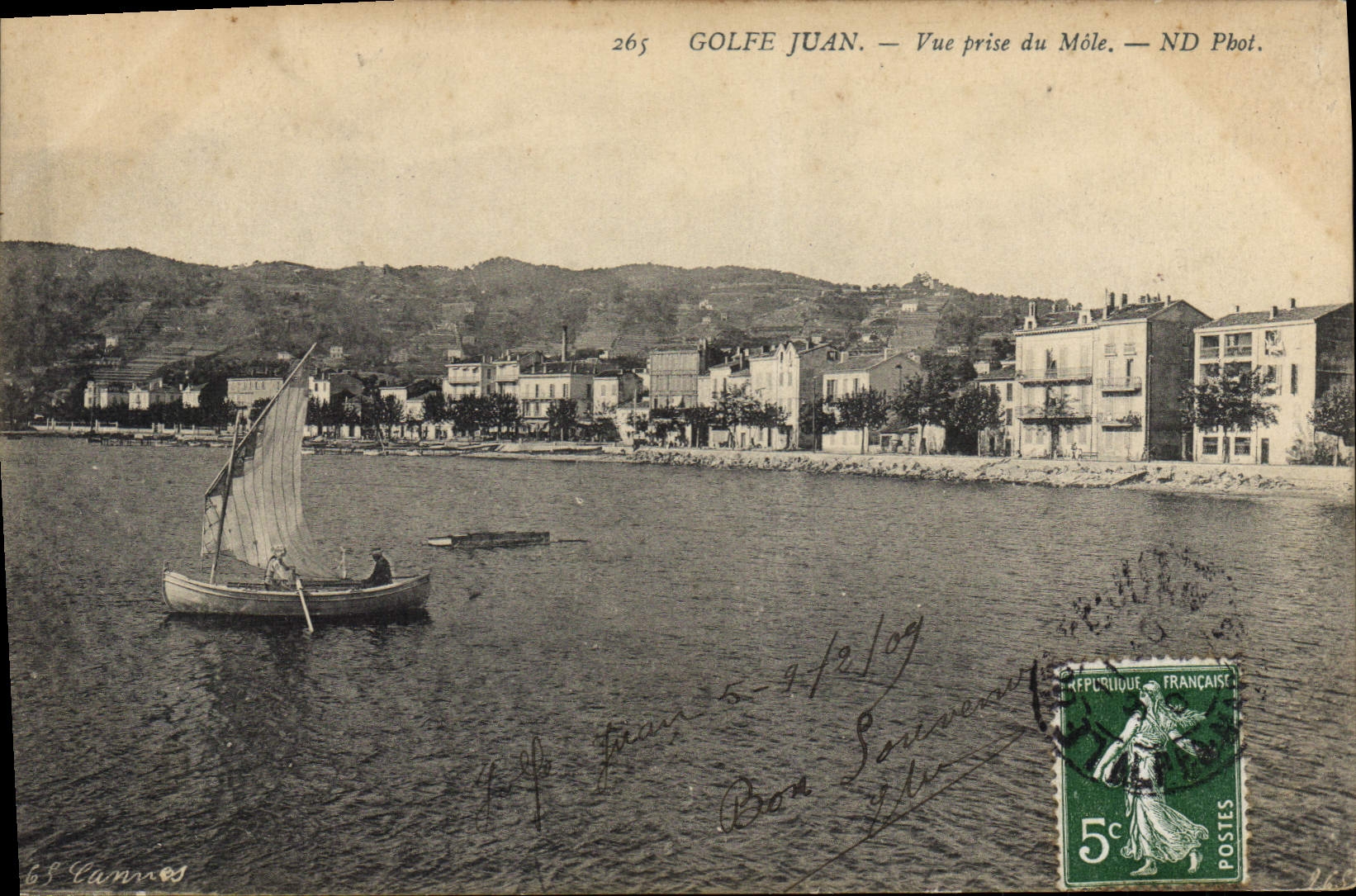 CPA Golfe Juan Vue Prise Du Mole