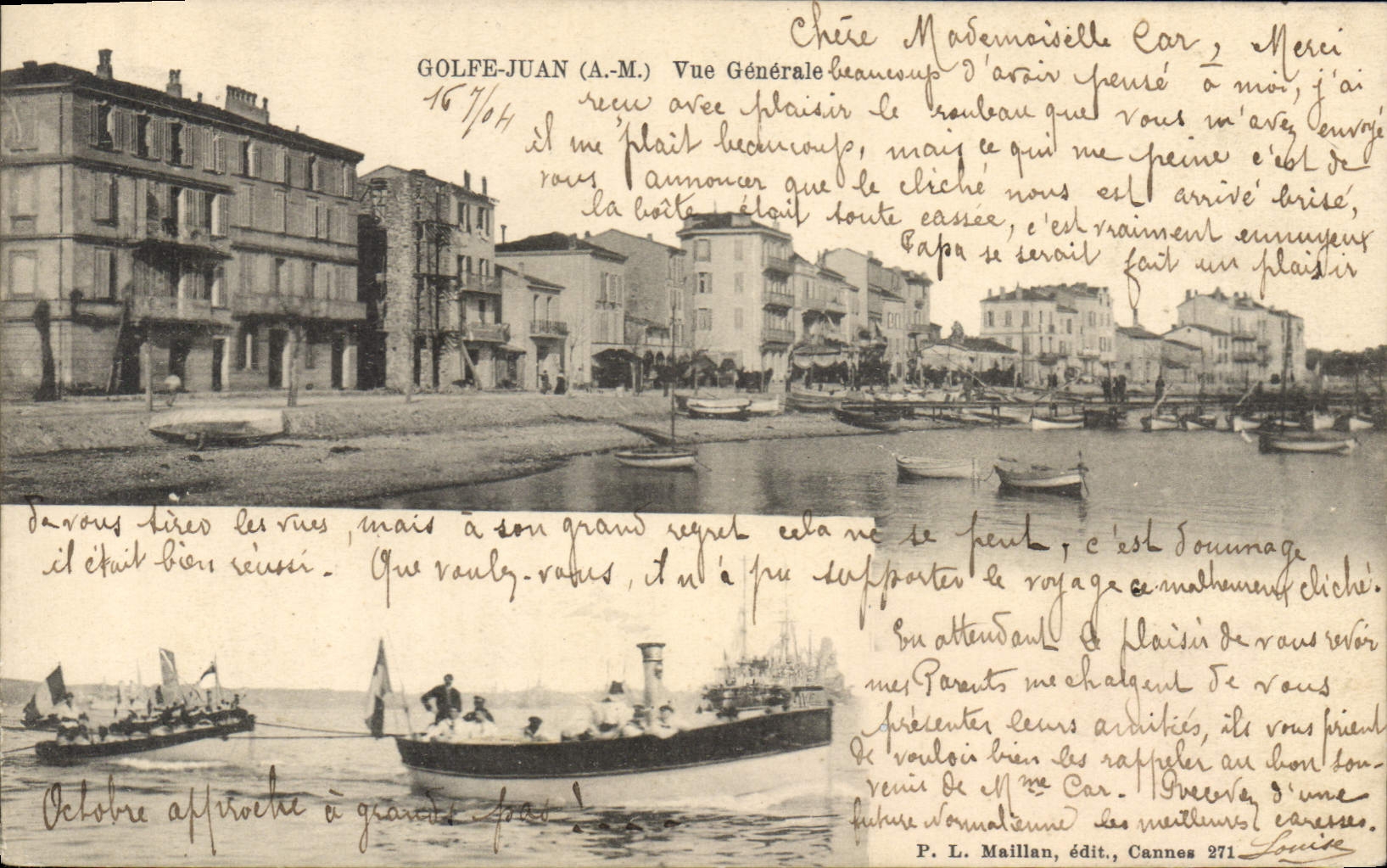 CPA Golfe Juan Vue Generale