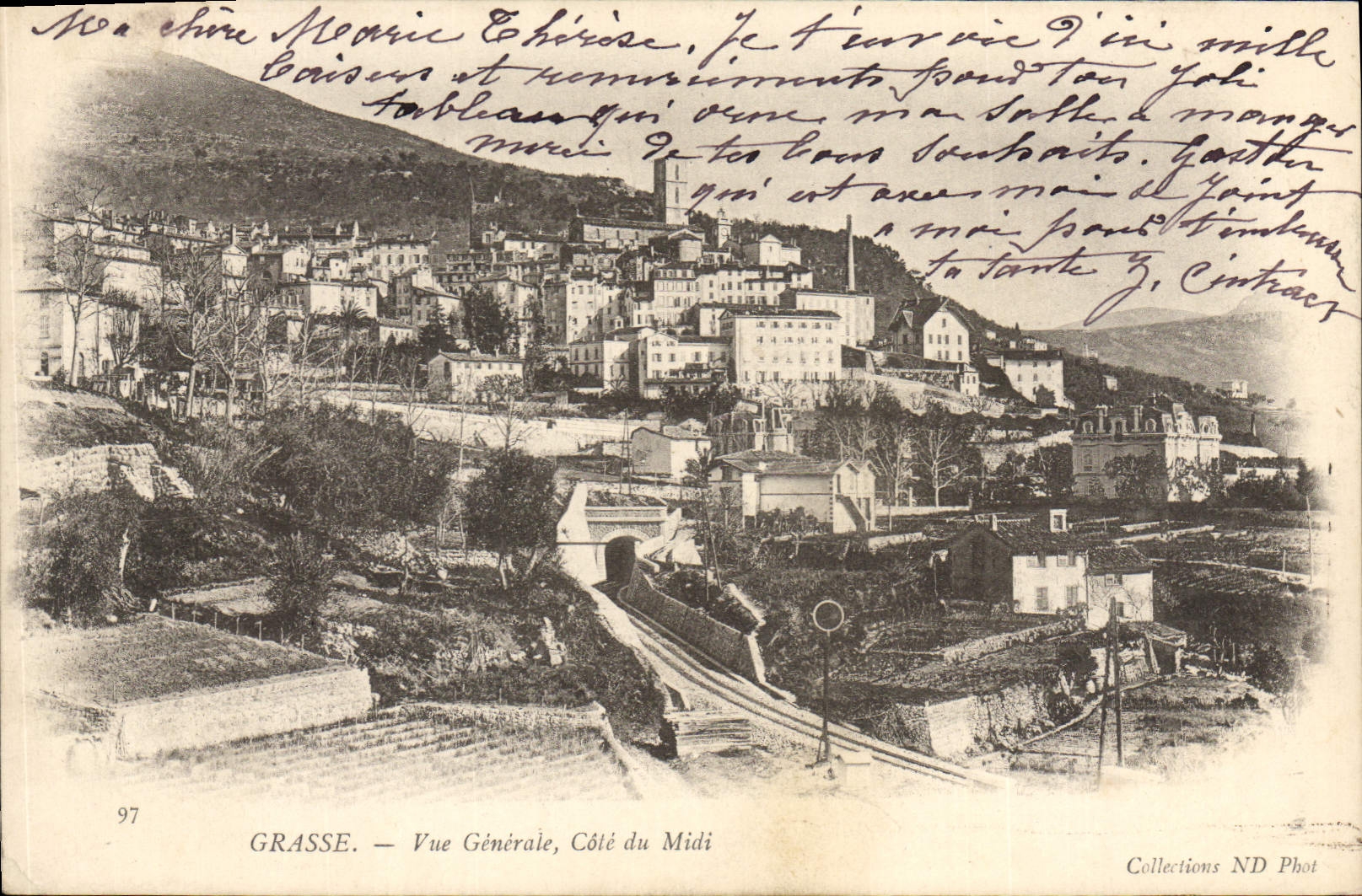 CPA Grasse Vue Generale Cote Du Midi