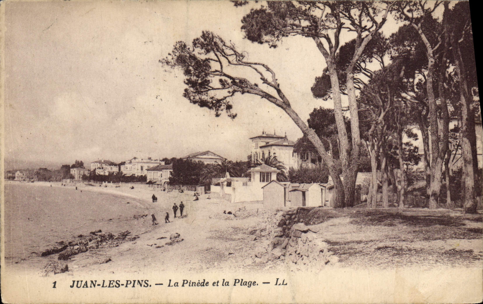 CPA Juan Les Pins La Pinede Et La Plage