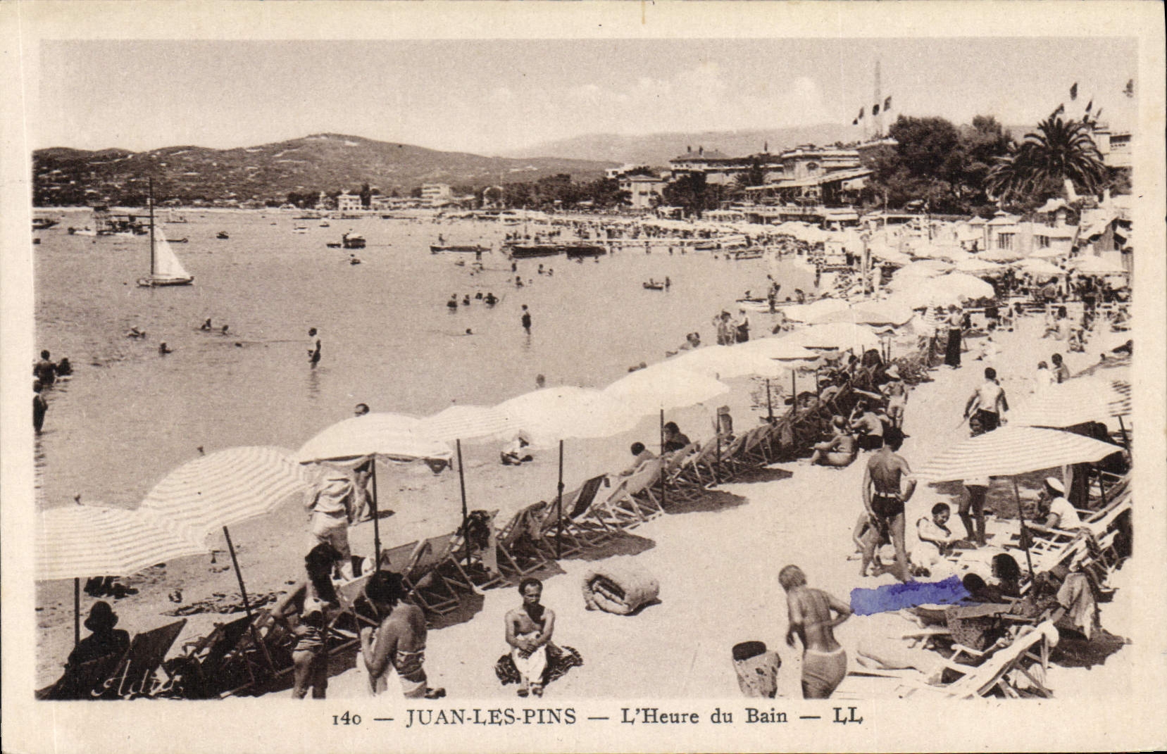 CPA Juan Les Pins L'Heure Du Bain