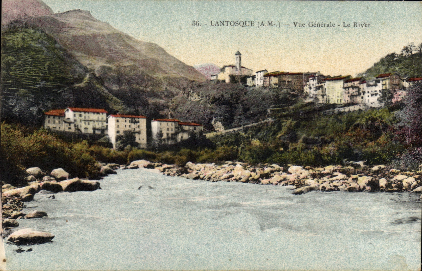 CPA Lantosque Vue Generale