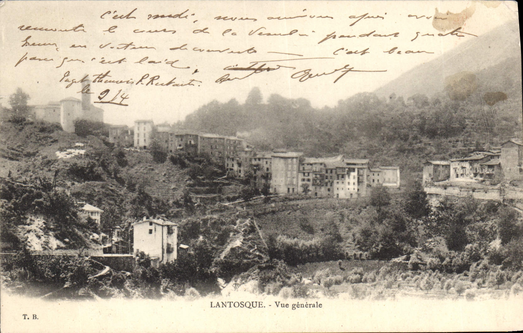 CPA Lantosque Vue Generale