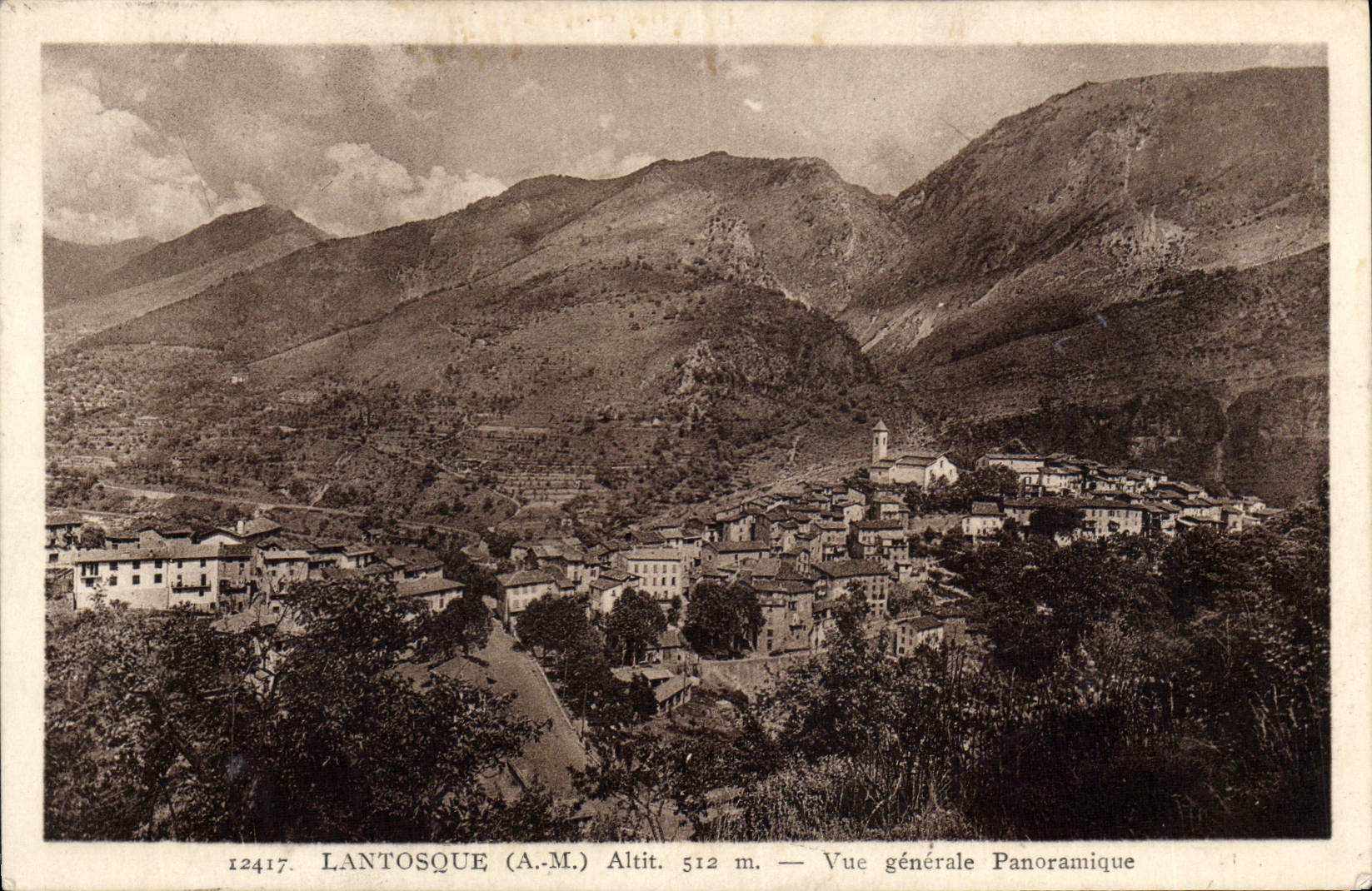 CPA Lantosque Vue Generale