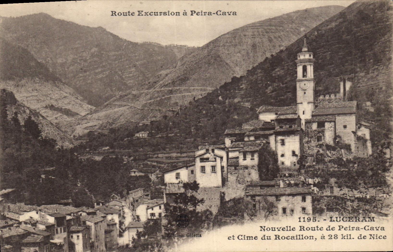 CPA Luceram Nouvelle Route De Peira Cava