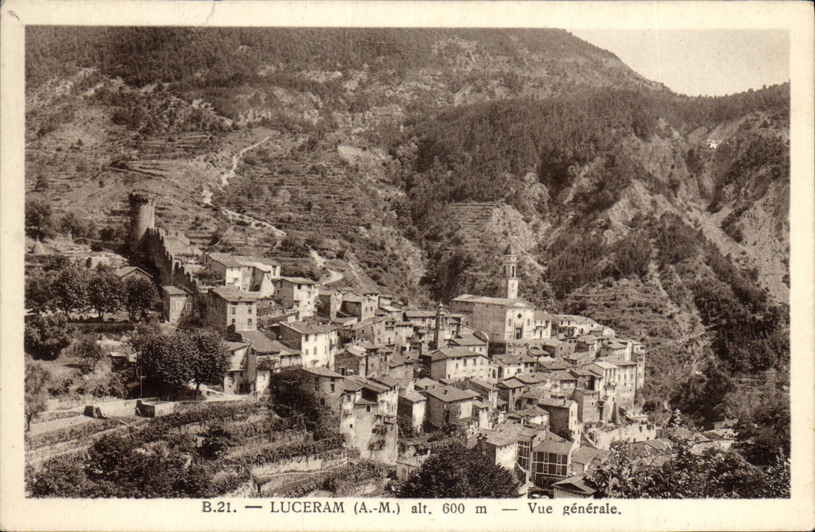 CPA Luceram Vue Generale