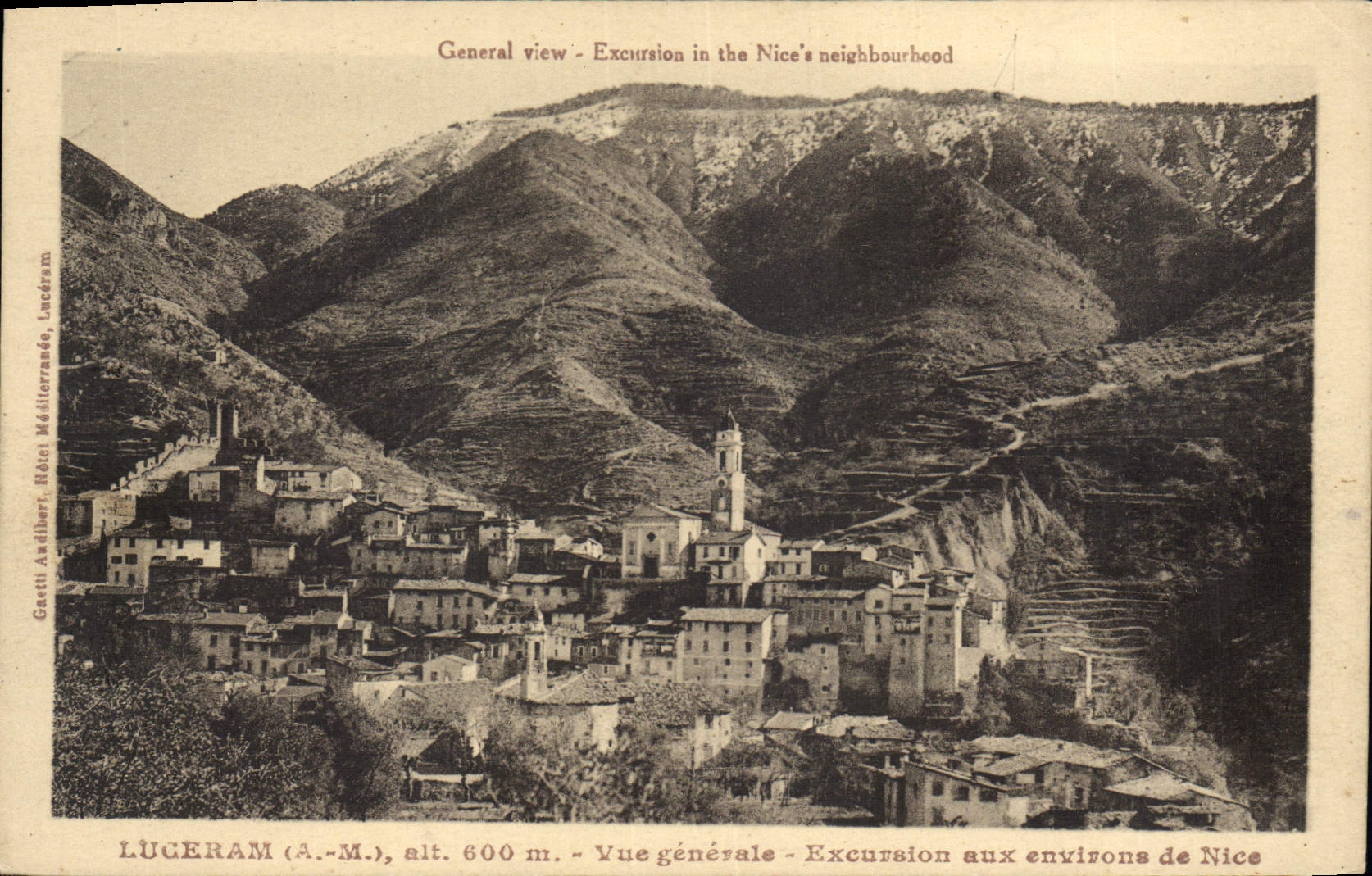 CPA Luceram Vue Generale Excursion