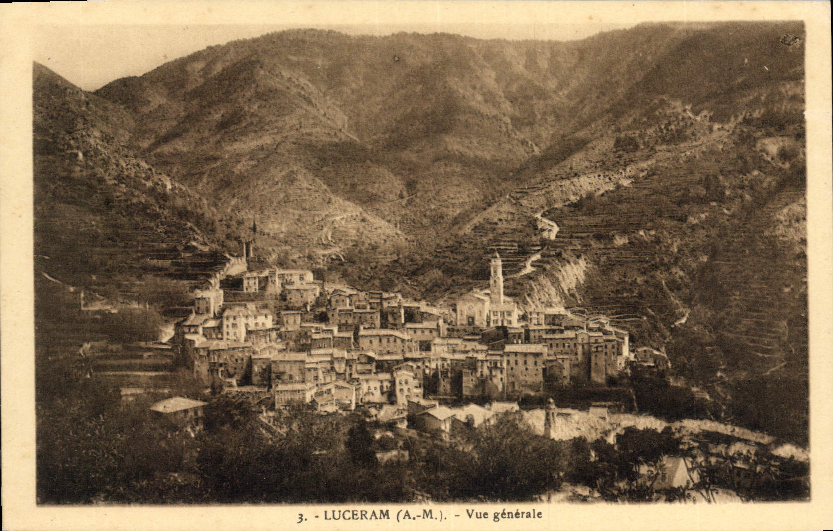 CPA Luceram Vue Generale