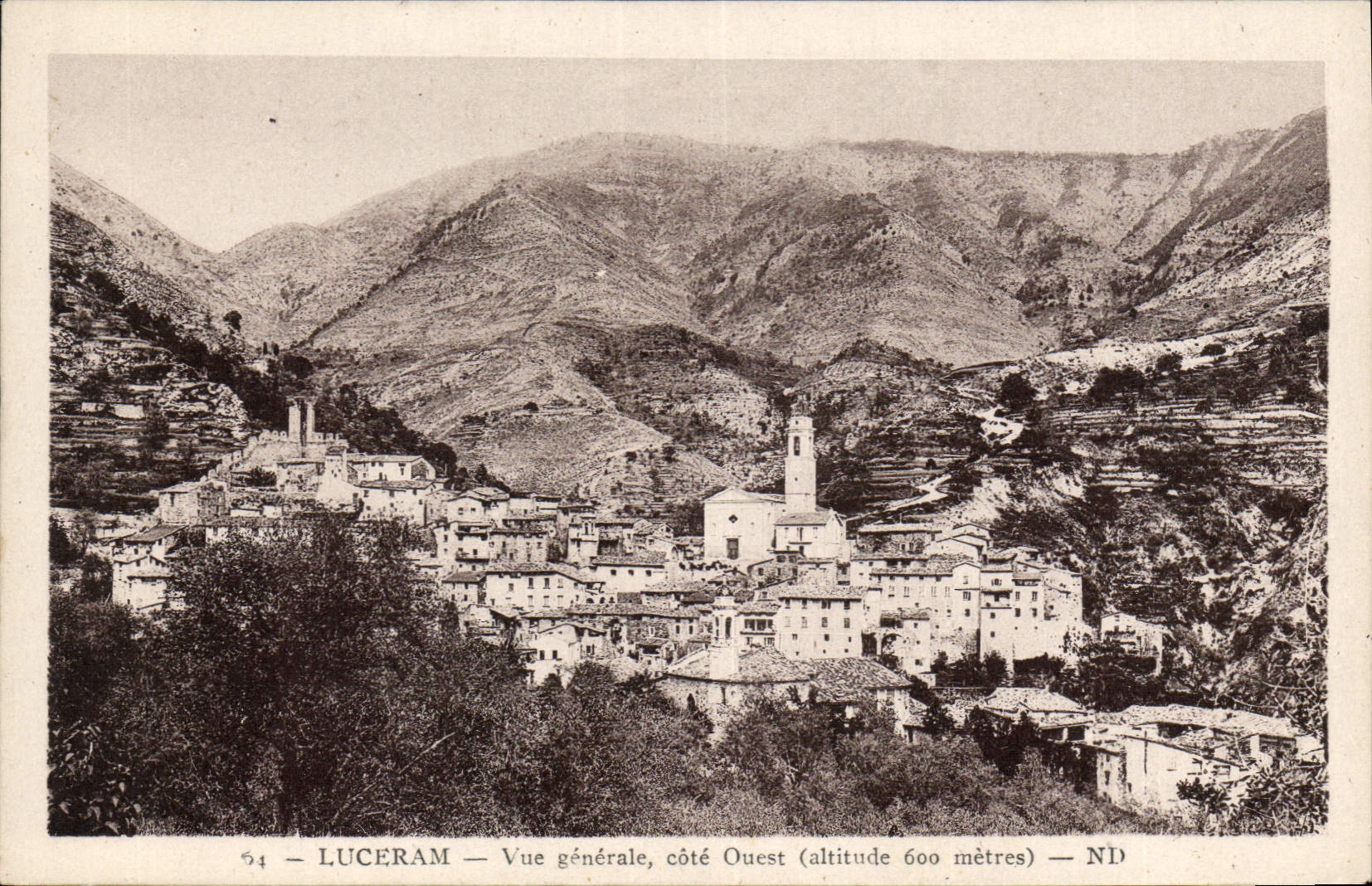 CPA Luceram Vue Generale Ouest 