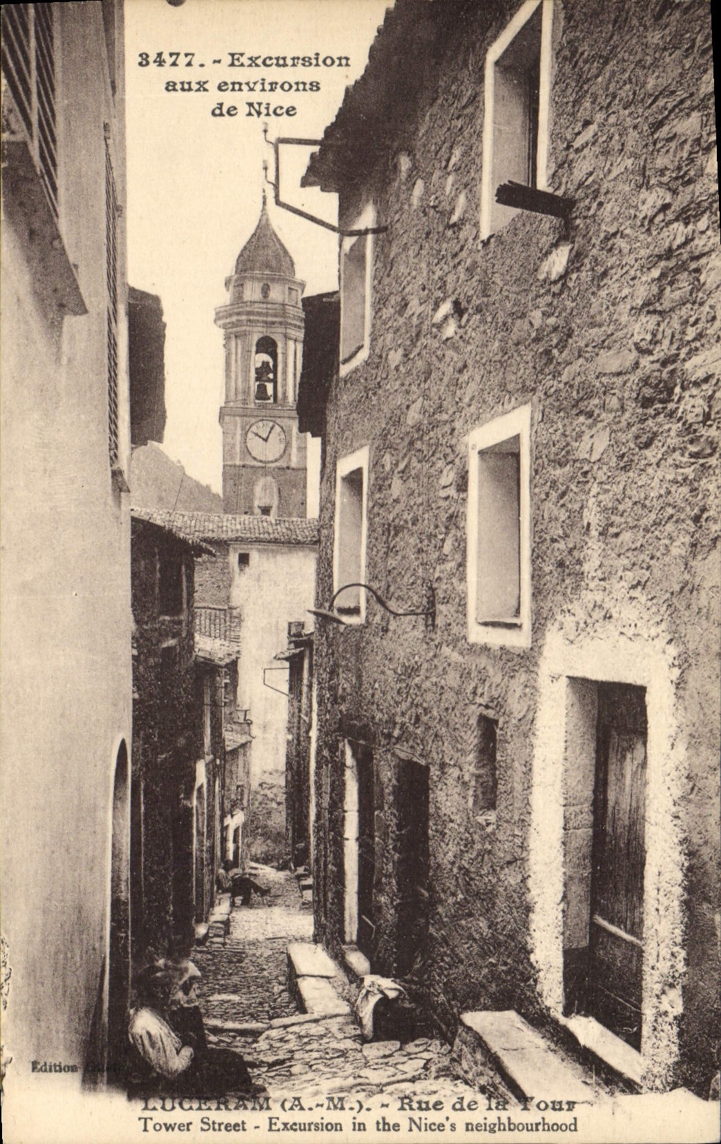 CPA Luceram Rue De La Tour