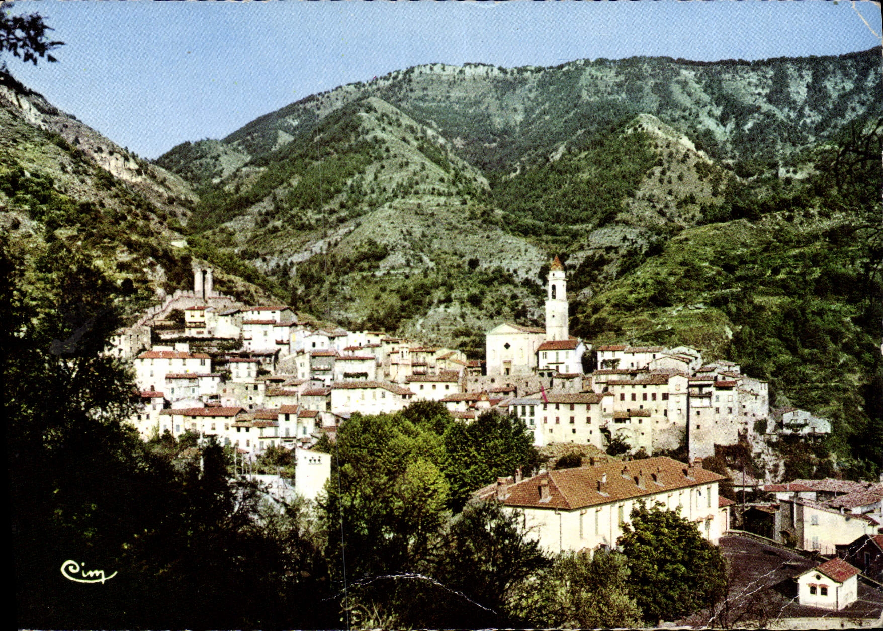 CPSM Luceram Village Medieval Vue Generale Du Vieux village