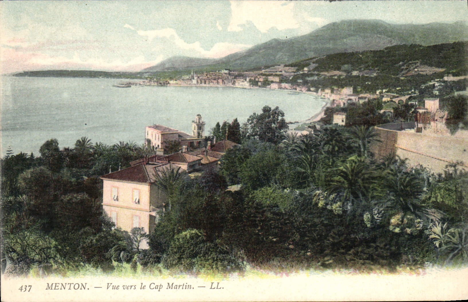 CPA Menton Vue Vers Le Cap Martin